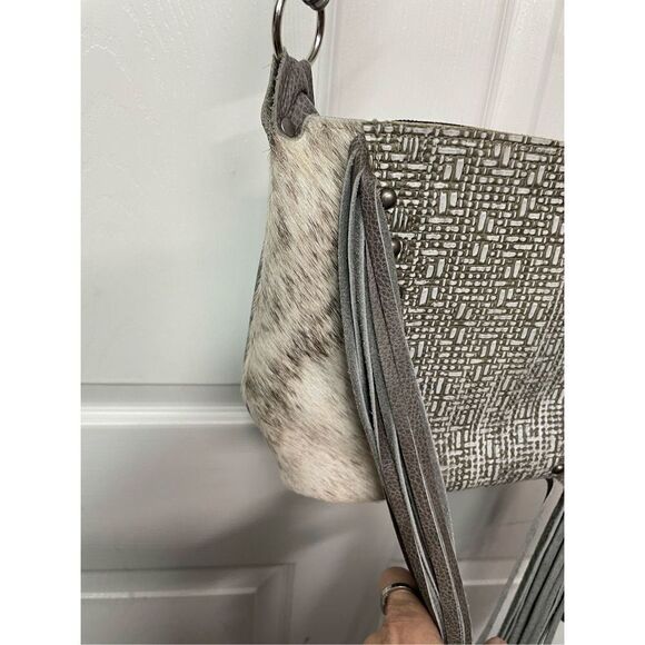 Holy Cow Culture 847 Original Leather Cowhide Fringed Crossbody Bag Gift - Picture 12 of 16